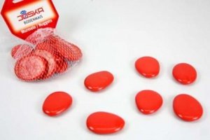 Nuggets durchgefärbt Rot