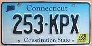 Nummernschild Conneticut mit Grafik