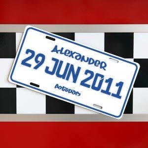 Nummernschild zur Geburt *Junge*