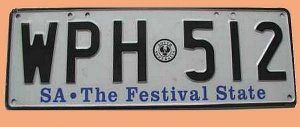 Nummerntafel Australien South Australia