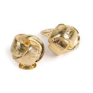 Ohrclips Bend, vergoldet