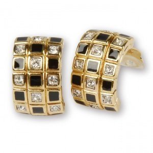 Ohrclips Chess (H 3,5 x B 1,5 cm)