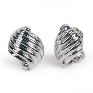 Ohrclips Seashell,versilbert