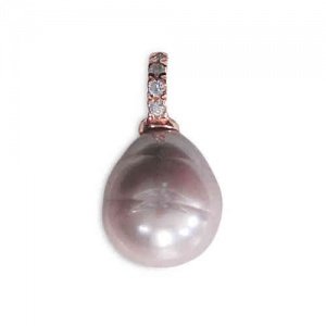 Ohrhänger Barocktropfen mit Zirkonia, ro