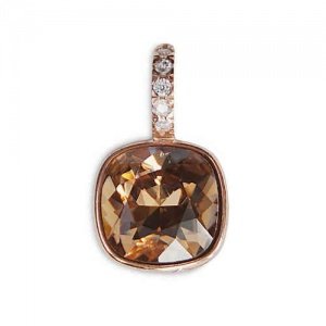 Ohrhänger Kristall mit Zirkonia, rotgold