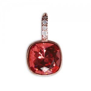 Ohrhänger Kristall mit Zirkonia, rotgold