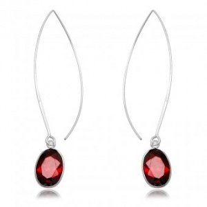 Ohrh?nger Oval Silber Zirkonia