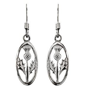 Ohrringe "Thistle", Silber