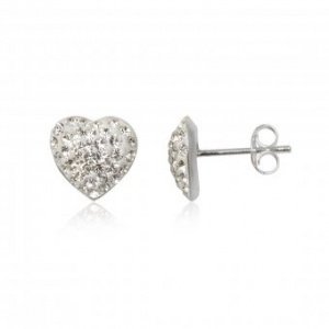 Ohrstecker Silber Crystal little Heart S