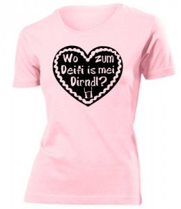 t-shirt LEBKUCHENHERZ WO ZUM DEIFI IS ME