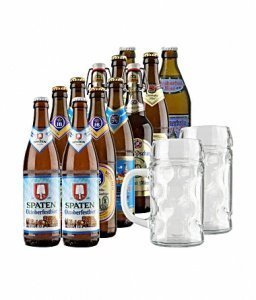 Oktoberfestbier Set mit 2 Glaskrügen (1S