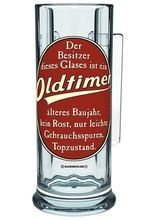 Oldtimer Glas Bierkrug 0,5l im Geschenkk
