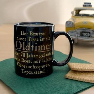 Oldtimer Tasse zum 70. Geburtstag
