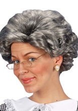 Oma Perücke, grau