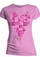 One Direction Heart Logo Damen T-Shirt S