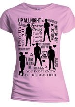 One Direction Silhouette Lyrics Black on