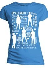 One Direction Silhouette Lyrics White on