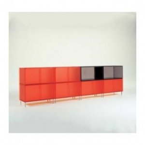 One Regalsystem auf Rollen 3422/90 rot v