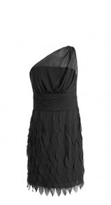 One Shoulder Chiffon Kleid