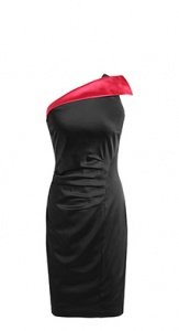 One Shoulder Satinkleid