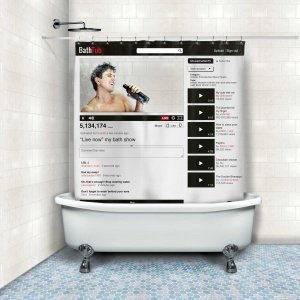 Online-Video Duschvorhang