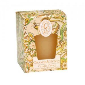 -Orange & Honey- Candle Cube Votive, Gre