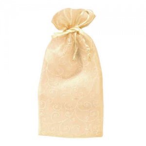 Organza Säckchen Beige mit Muster, für L