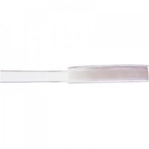 Organzaband, 1,25 cm, 20 m, weiß