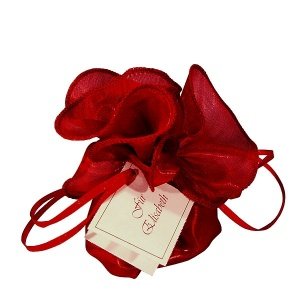 Organzakreis mit Zugband, bordeaux