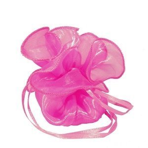 Organzakreis mit Zugband, fuchsia