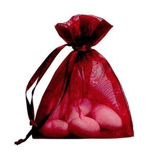 Organzasäckchen Glänzend, bordeaux