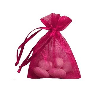 Organzasäckchen Glänzend, himbeere