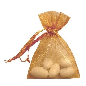 Organzasäckchen Glänzend, karamell