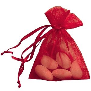 Organzasäckchen Glänzend, rot