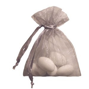 Organzasäckchen Glänzend, silbergrau