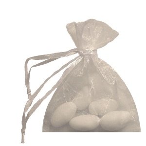 Organzasäckchen Glänzend, weiß