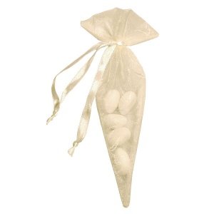 Organzasäckchen Spitztüte, creme