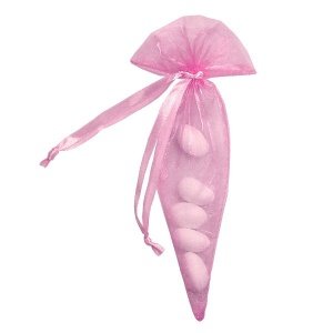 Organzasäckchen Spitztüte, rosa