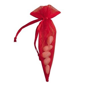Organzasäckchen Spitztüte, rot