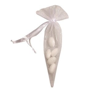 Organzasäckchen Spitztüte, weiß