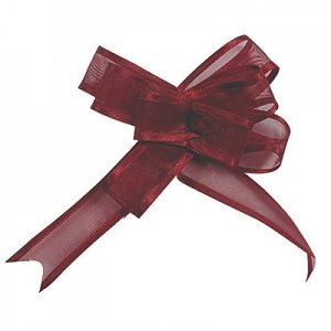 Organzaschleife Maxi, bordeaux, 5 St.