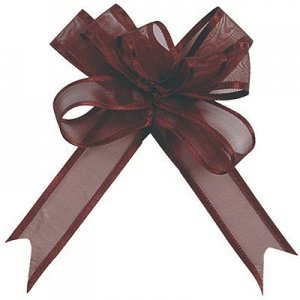 Organzaschleife Maxi, braun, 5 St.