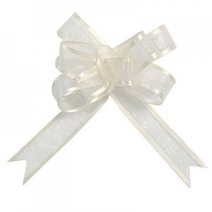 Organzaschleife Maxi, creme, 5 St.