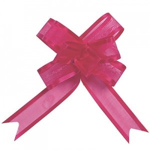 Organzaschleife Maxi, fuchsia, 5 St.
