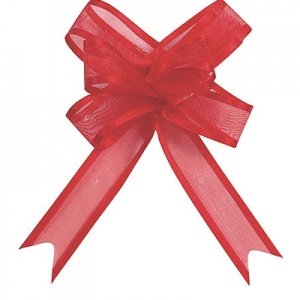 Organzaschleife Maxi, rot, 5 St.