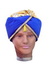 Orientalischer Turban blau-gold