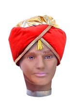 Orientalischer Turban rot-gold