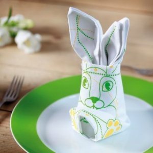 Origami-Stoffservietten 2er-Set Happy Ea