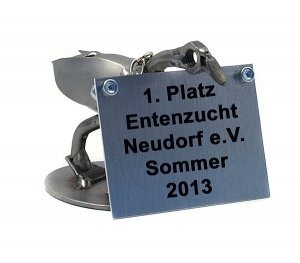 Original Hinz und Kunst Metallfigur Ente