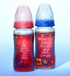 Original NUK Babyflasche aus Glas